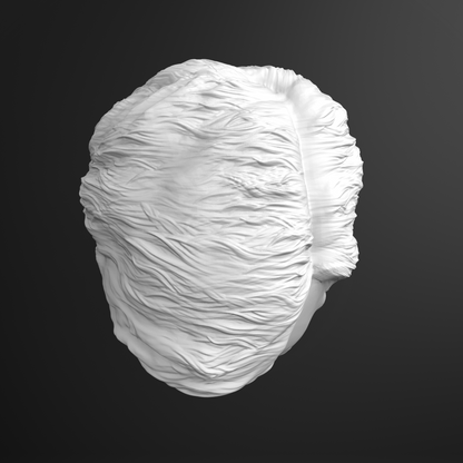 White woven headrest cover on a black background